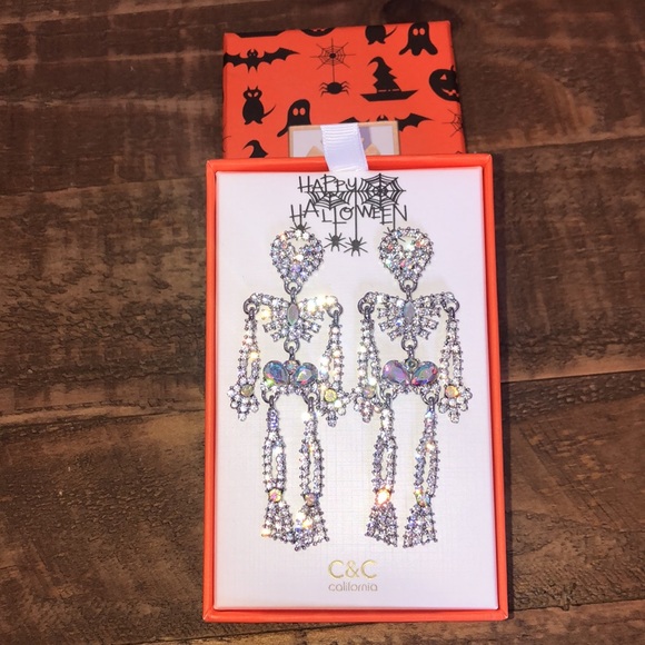 C&C California Rhinestone Skeleton earrings - Picture 3 of 3